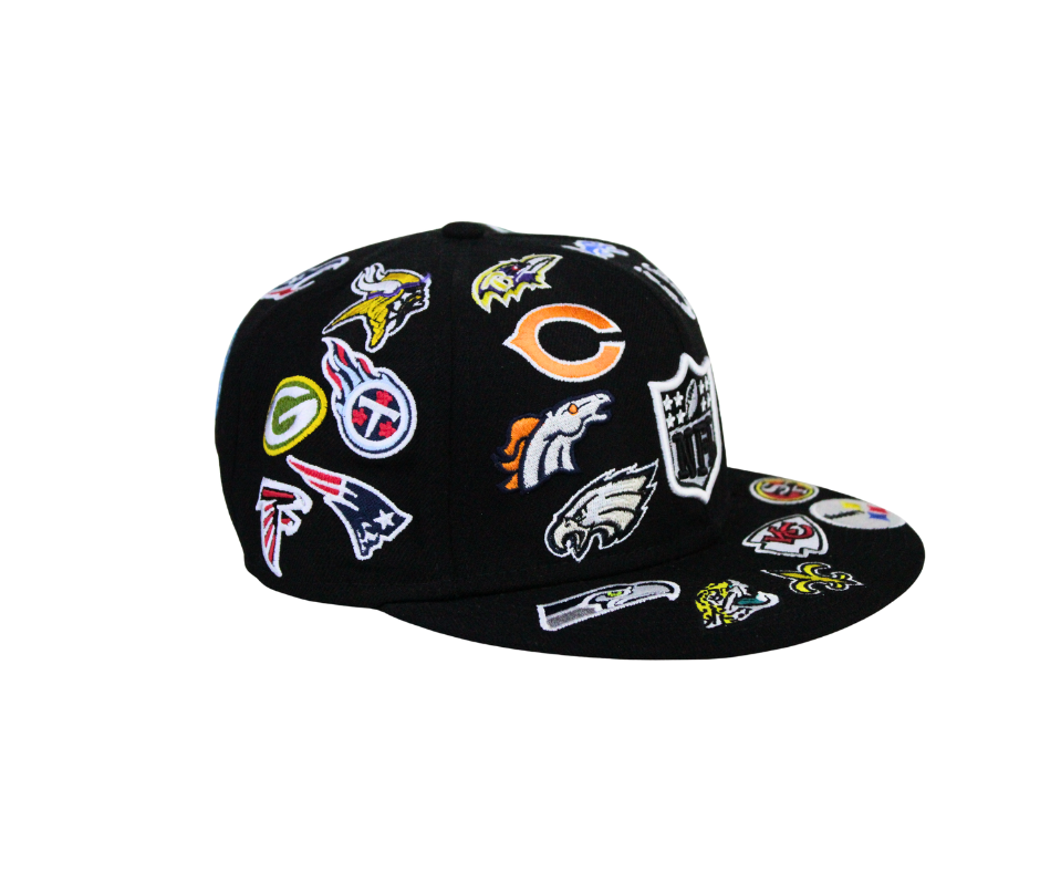 Gorra New Era NFL All Teams Negra con Logos de Todos los Equipos