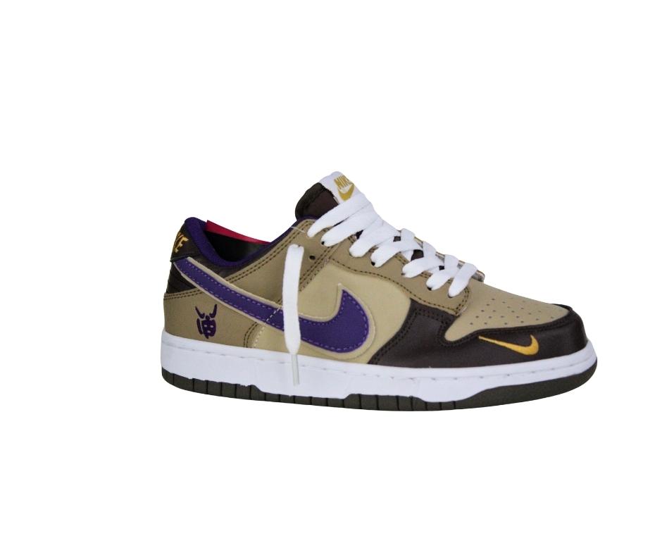 Nike Dunk Low Beige Morado Marrón - Zapatillas Skateboarding