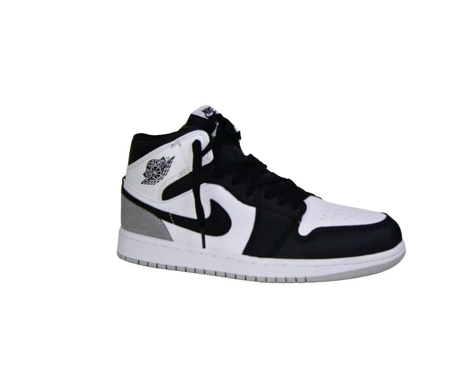 Air Jordan 1 Mid Blanco Negro Gris - Zapatillas Basketball