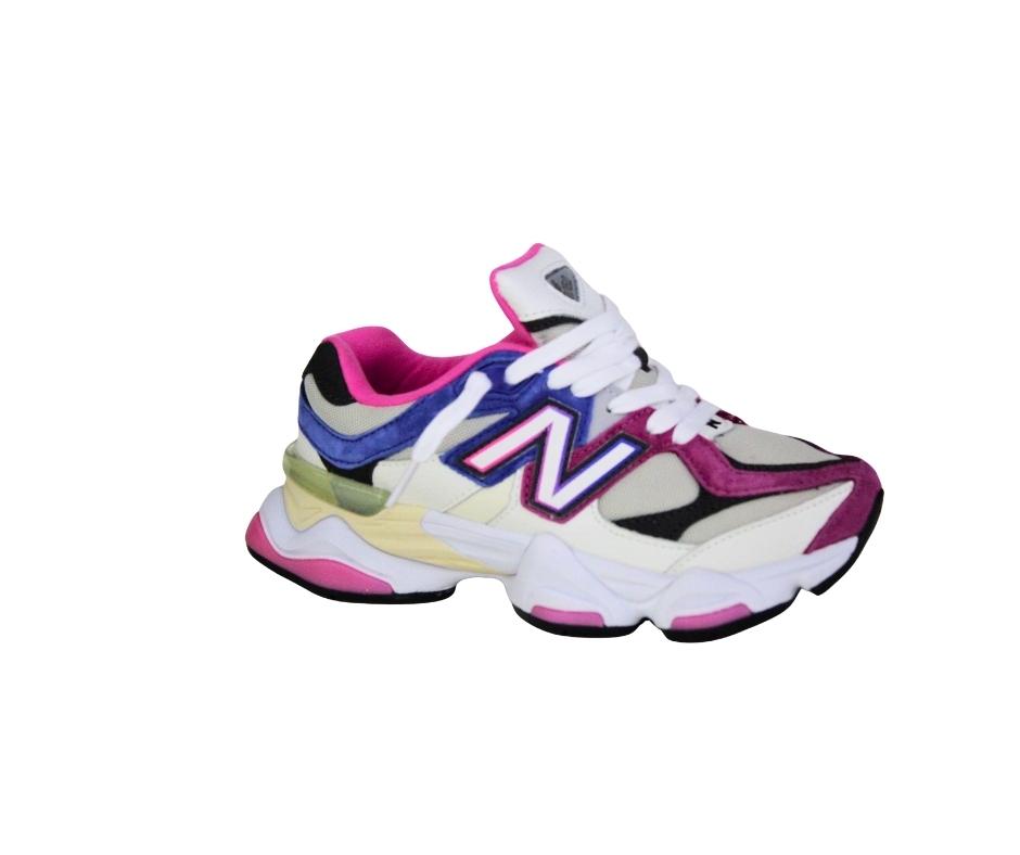 New Balance Blanco Rosa Azul Amarillo - Zapatillas Running Chunky Multicolor