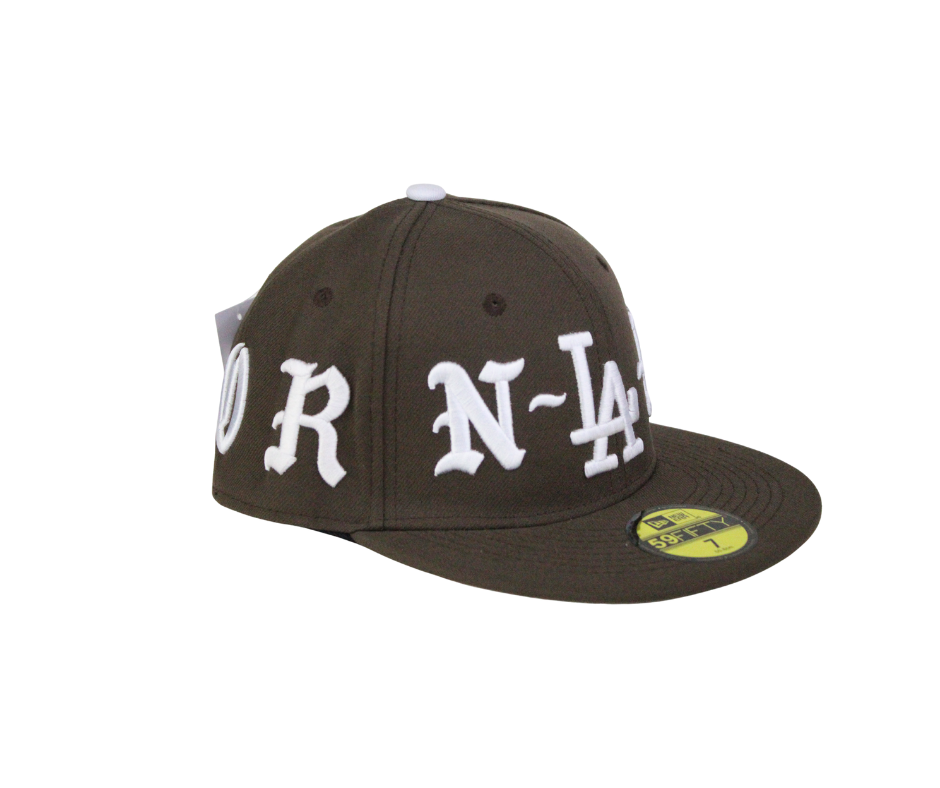 Gorra New Era LA Dodgers Café con Letras R N-LA Blancas