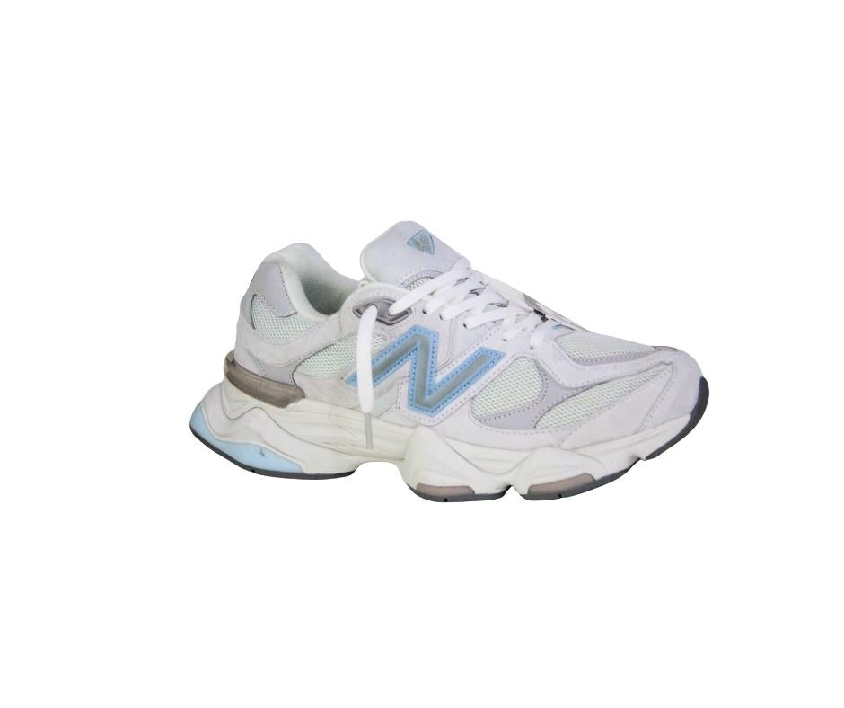 New Balance Blanco Azul Claro Gris - Zapatillas Running Chunky